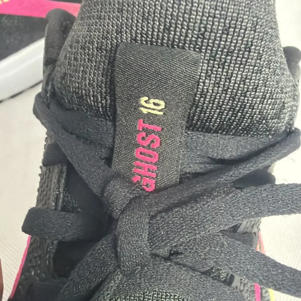 Brooks Ghost 16 Womens Running Shoes Black Pink Grey 1204071B046